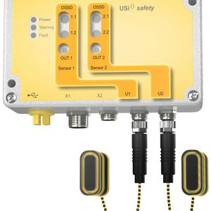 Der Sicherheitssensor USi-Safety bietet zwei unabhängige Kanäle, die jeweils die ISO 13849 Kategorie 3 PL d erfüllen.(Bild:  Pepperl+Fuchs)