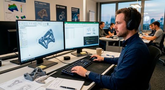 In nur vier Tagen bildet das Fraunhofer FIT Fach- und Führungskräfte zum zertifizierten Design Thinking Practitioner aus. Die praxisnahe Weiterbildung vermittelt dabei menschzentrierte Innovationsmethoden. Lesen Sie hier, wie das geht ... (Bild:  KI-generiert)