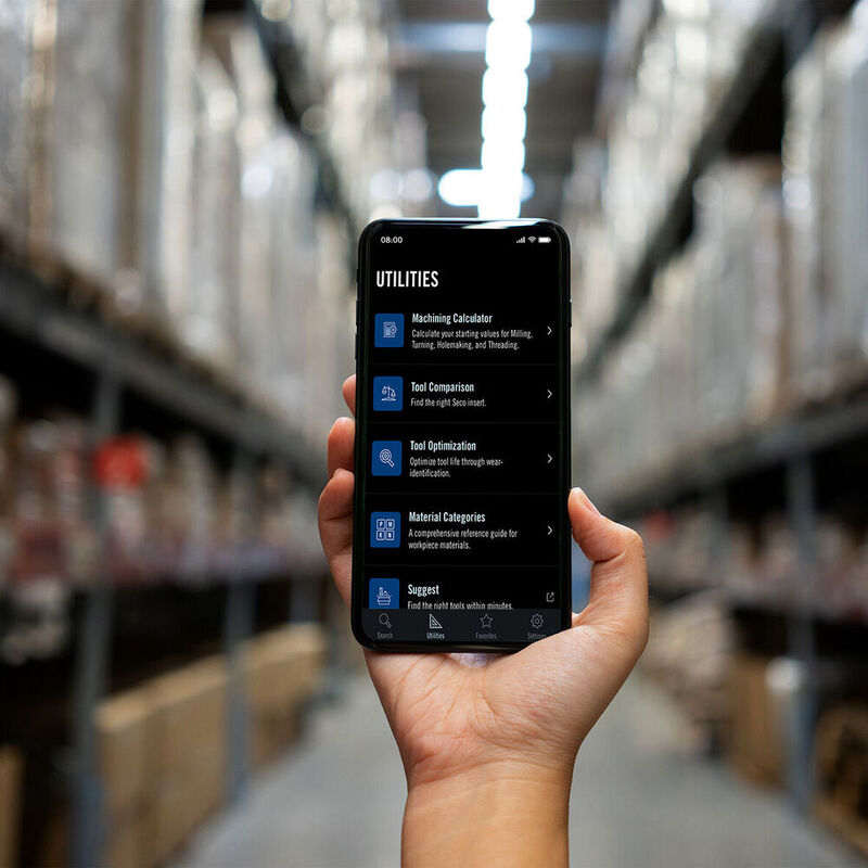 To reduce routine tasks on the shop floor, with the help of Seco Assistant smartphone app, production personnel can simply scan the product package or the tool. 