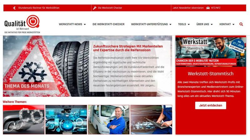 Das Online-Portal „Qualität ist Mehrwert" erweitert sein Angebot an Downloads und Vorlagen für Werkstätten.(Bild:  Qualität ist Mehrwert)