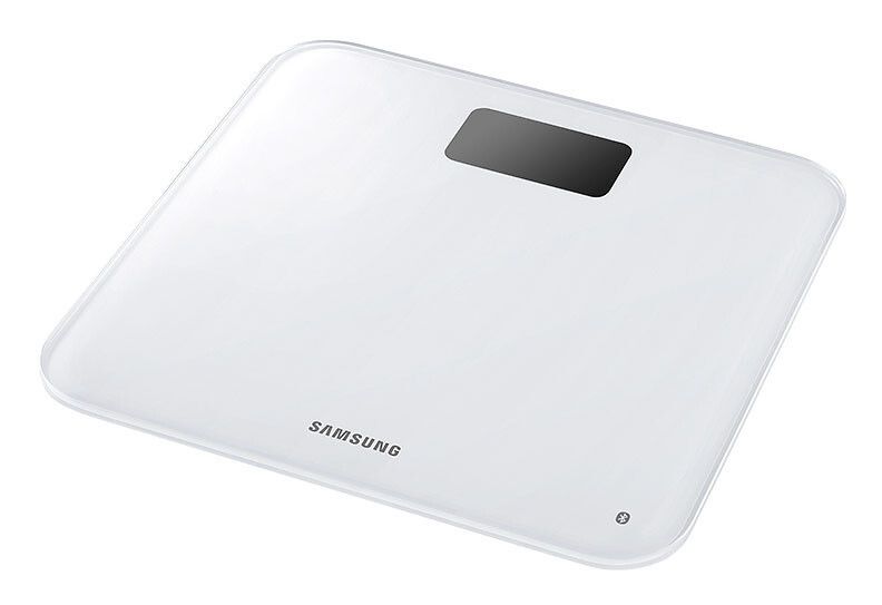 ... und eine Waage, die via Bluetooth ihre Daten ebenfalls an die Gesundheitsapp überträgt, ... (Samsung)