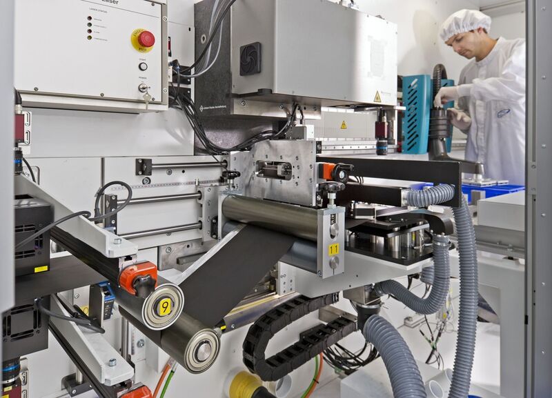 System zum Lasersublimationsschneiden von Elektroden. (Andreas Heddergott/TUM)