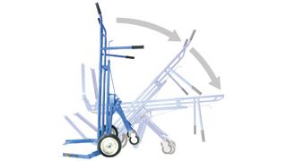 Mit dem Rad-Catcher kann der Servicemitarbeiter einen kompletten Radsatz befördern. (Archiv: Vogel Business Media)