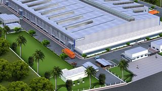 3D Ansicht der geplanten Fabrikanlagen im indischen Supa. (Foto:KSPG)