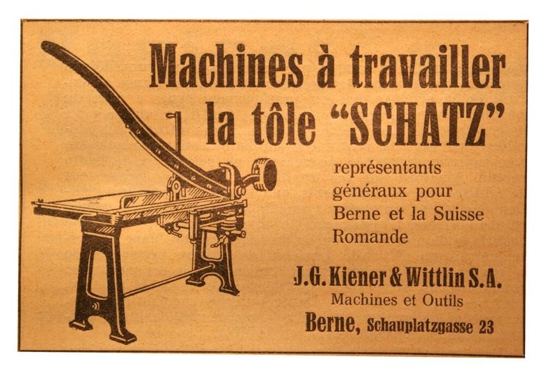 Publicité originale datant de janvier 1933, date de l'éclosion du MSM, Marché Suisse des Machines. (Image: MSM / Document d'archive)