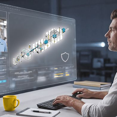Für mehr Safety: Mit den neuen Industrial Security Services SEM (Security Evaluation of Machinery) und SAM (Security Assessment of Machinery) unterstützt Pilz Unternehmen dabei, Security-Schwachstellen frühzeitig zu erkennen, Risiken zu bewerten und Maschinen nachhaltig abzusichern. (Bild: © Pilz GmbH & Co. KG)