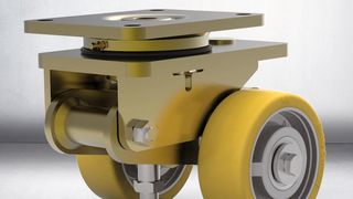 Die Schwerlast-Heberollen der neuen Serie HRLSD von Blickle überzeugen durch einen stabilen Stand und eine nivellierbare Bauhöhe. (Blickle)