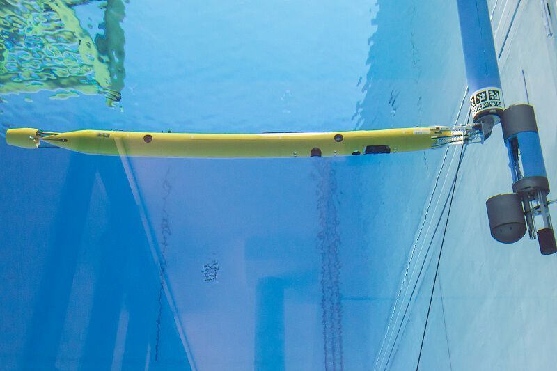Um Meere und Ozeane auf fremden Himmelskörpern erkunden zu können, entwickelt das Robotics Innovation Center auch autonome Unterwasserfahrzeuge (AUVs) für den Weltraumeinsatz. (DFKI GmbH/Annemarie Hirth)
