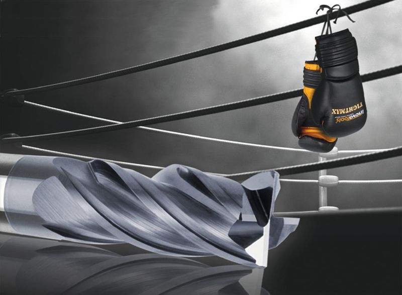 According to Inovatools, its VHM HPC end mill Fightmax is designed to endure extreme machining forces during HPC milling. (Inovatools)