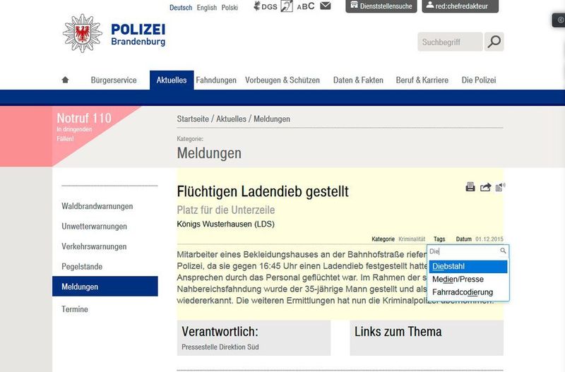 Die WYSIWYG-Funktionen erleichtern Redakteuren und Pressesprechern die Arbeit (SIX)
