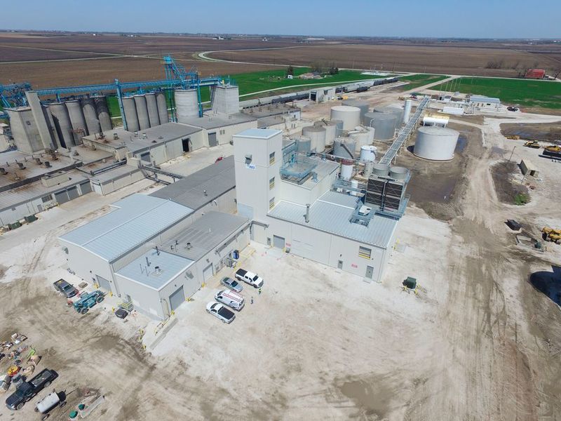REG Ralston, first built in 2002 as a 12 million gallon (approx. 378,000 tons) per year biodiesel plant has expanded and can produce 30 million gallons (approx. 945,000 tons)  per year. (Renewable Energy Group)