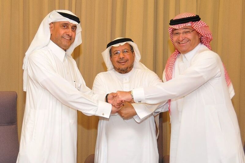 The three SaBuCo partners after signing the agreement (Picture: Sadara Group)