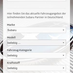 (Screenshot Subaru Service-App)