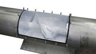 Austragsschnecke mit Vollblattwendel und Probeentnahmeöffnung (Bild: MTS)