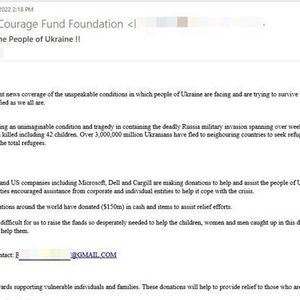 Die Hilfsorganisation gibt es wirklich. Wer Kontakt mit ihr aufnehmen möchte, braucht dafür aber keine G-Mail-Adresse anzuschreiben.(Bild:  Bitdefender)