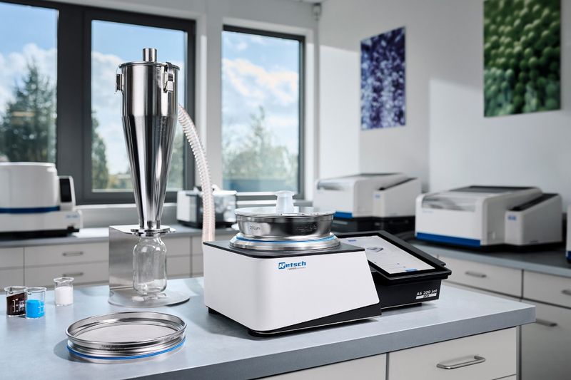 Die All-in-one-Siebmaschine AS 200 Jet Pro.(Bild:  Retsch)