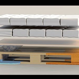 Liquim Bronze: Die rutschfeste Zwischenlage ist beständig gegen Feuchtigkeit von unten. (Bild:  Palcut A/S)