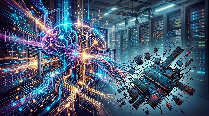 Als Folge der aktuellen Chip- und RAM-Krise wird Hardware vom operativen Thema zur strategischen Stellschraube.(Bild:  Gemini / KI-generiert)
