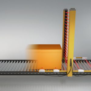 Herkömmliche Lichtgitter benötigen zusätzliche, hartverdrahtete Sensoren, um Funktionen wie Muting umsetzen zu können.