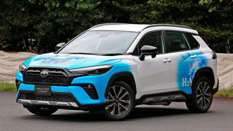 Statt Benzin verbrennt der 1,6-Liter-Turbomotor im Toyota Corolla Cross H2 Concept Wasserstoff.(Bild:  Autoren-Union Mobilität/Toyota)