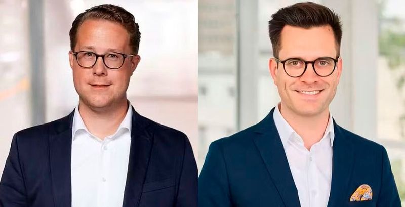 Emanuel Buddensiek (rechts) übernahm zum 1. Mai die Sales-Leitung, Phillip Becker (links) folgt am 1. September als neuer Franchise-Chef.(Bild:  Vergölst)