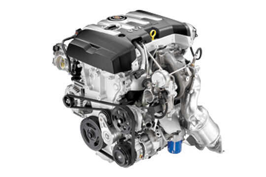 Ergänzung zum Sechs-Zylinder: Eigens für Europa hat Cadillac einen Vierzylinder-Turbobenziner ins Programm genommen. Der 2,0-Liter-Motor kommt auf eine Leistung von 273 PS. Darüber rangiert ein V6-Benziner mit 322 PS. (Cadillac)