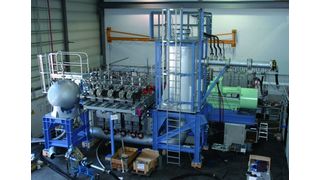 Hochdruck-Pumpenaggregat für die weltweit erste Industrieanlage zur Kohleverflüssigung bei der Kundenabnahme. (Archiv: Vogel Business Media)