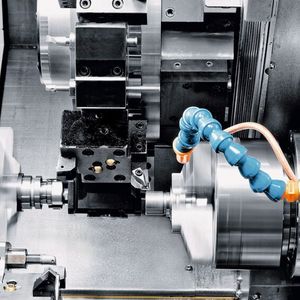 Principe de fonctionnement de l'usinage superposé avec le Nakamura- Tome SC-100X².(Source :  Walter Meier)