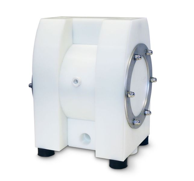 The design of the C-Series pump positions the suction and discharge ports as separate housing parts so that three different connection footprints are available, which allows for easy drop-in replacement in existing installations. (Almatec)