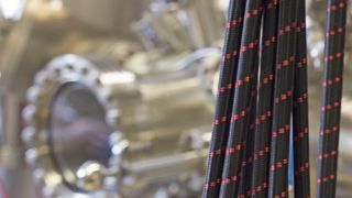 Die Forscher der TU Wien hängten das Hochleistungsmikroskop an Bungee-Seilen auf und dämpften so die Schwingungen aus der Umgebung. (TU Wien)