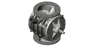 Die Zellenradschleuse ZV überzeugt durch eine gesteigerte Einspeiseleistung sowie deutlich reduzierte Geräuschentwicklung und verringerten Energieverlust.   (Bild: Coperion)