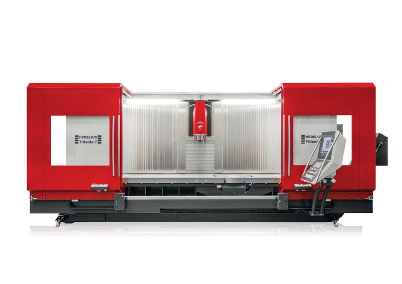 In dieser Fünf-Achs-Fräsmaschine von Hedelius ist eine Fix-und-Finish-Schutzabdeckung von Arno Arnold verbaut. (Arno Arnold)