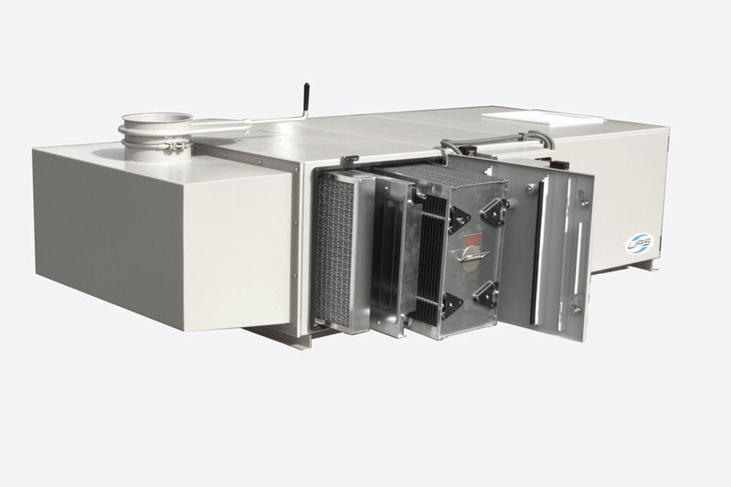 Der elektrostatische Filter mit mechanischer Vorabscheidung erreicht Abscheideleistungen bis 99 %. (Bild: UAS United Air Specialists)