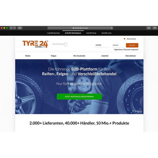 Wer sich neu bei der Reifenplattform Tyre 24 anmeldet, muss ein Jahr lang keine Gebühren bezahlen.(Bild:  Saitow)