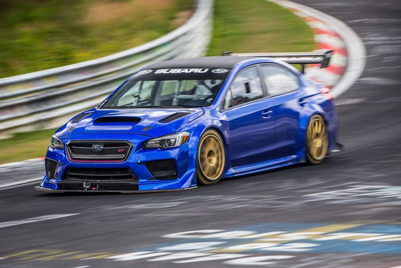 Mit einer modifizierten Version des WRX STI hat sich Subaru am Nürburgring den Rundenrekord für viertürige Limousinen mit Straßenzulassung geholt. (Subaru)