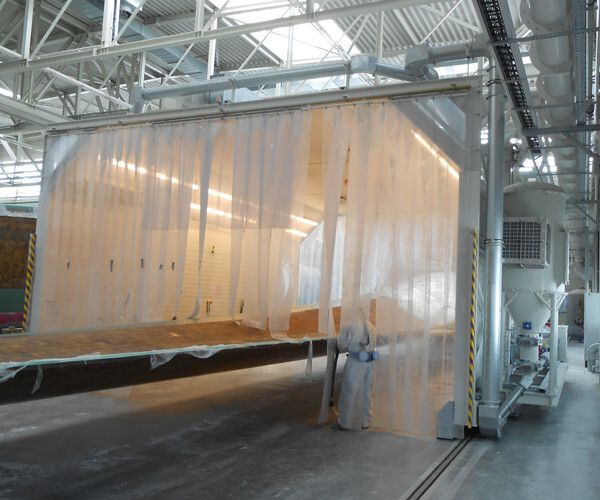 LET Meschede liefert die gesamte Technik: von der fahrbaren Absaugkabine (Bild), über Rohrleitungen, Filtersystemen, den Zu- und Abluftkomponenten bis hin zum kompletten Wartungs- und Servicedienst, bekommt der Anwender alles aus einer Hand, um nahezu emissionsfrei fertigen zu können. (Bild: LET Meschede)