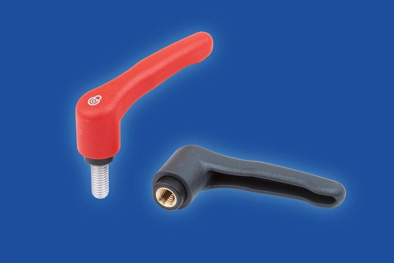 Die Klemmhebel mit Sicherheitsfunktion von Kipp verhindern ein unbeabsichtigtes Öffnen oder Schließen. (Bild: Heinrich Kipp Werk)