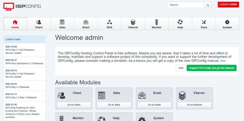 Zentrale Serververwaltung mit ISPConfig(Bild:  Thomas Joos)