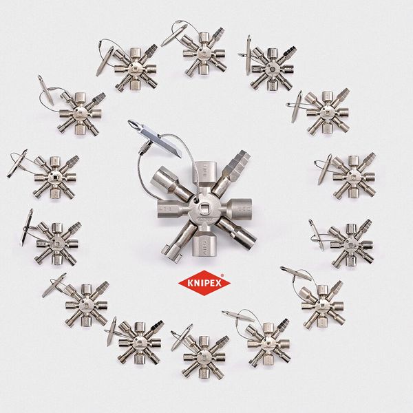 Der Schaltschrankschlüssel Knipex Twin Key der Knipex-Werk C. Gustav Putsch KG erhält diese Jahr die Sonderauszeichnung „Hyänen-Preis“. Insgesamt 9.500 rechtswidrige Angebote des Twin Key muste Knipex in den letzten drei Jahren von Onlineplattformen löschen lassen.   Beim Orginal werden mittels eines Magneten zwei multifunktionalen Schlüssen mit insgesamt zehn Profilen kompakt und in sternförmiger Anordnung zusammengefasst. Für den Einsatz sind sie jedoch einfach zu trennen. Verschieden Gerichtsentscheidungen haben bereits die wettbewerbliche Eigenart des Originals bestätigt. Die extrem niedrigen Preise der Plagiate spiegeln sich laut Aktion Plagiarius in billigen Materialien und schlechter Verarbeitung wider, der Magnet funktioniert oft nicht oder löst sich aus der Befestigung. (Bild: Aktion Plagiarius e.V.)