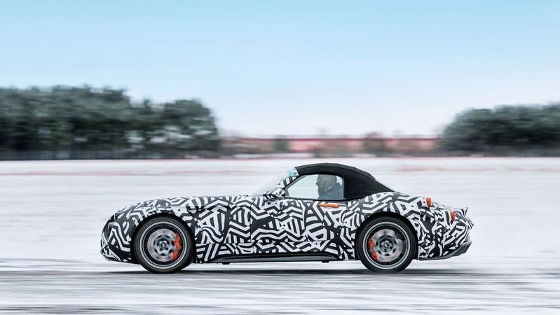 Noch leicht getarnt: der Wiesmann Thunderball.(Bild:  Wiesmann)