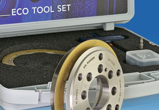 Mit dem modularen «ECO»-Wechselsystem für Abrichtscheiben bietet Dr. Kaiser eine effiziente und nachhaltige Lösung zum einfachen Austausch von Abrichtbelägen.(Bild:  Dr. Kaiser Diamantwerkzeuge)