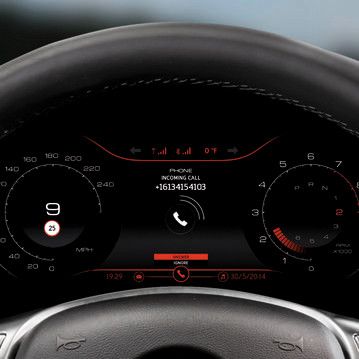 Digitaler Instrumentencluster im Automobil: Die Automobil-Norm ISO 26262 fordert als wichtigste Aufgabe die Isolation der einzelnen Softwarekomponenten gegen die gegenseitige Beeinflussung.(Bild:  QNX)