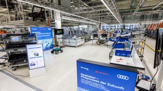 Die Erprobung des Pick-Prozesses der Zukunft findet auf einer eigens eingerichteten Reallabor-Fläche in den Böllinger Höfen statt.

 (Bild: Audi AG)