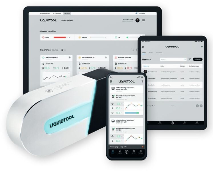 Die Daten des Liquidtool Manager können dank einer cloudbasierten Plattform jederzeit und von überall abgerufen werden. (Liquidtool)