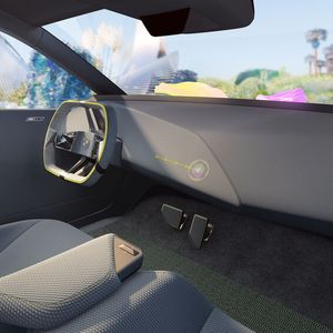 Die BMW-Studie projiziert Informationen in die Windschutzscheibe.(Bild:  BMW)