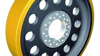 Bei immer höheren Anforderungen an Flurförderzeuge oder Regalbediengeräte kann auch die beste bislang bekannte Qualität der Radbeläge aus Vulkollan kaum einen störungsfreien Langzeitbetrieb sicherstellen.  Bild: Räder-Vogel (Archiv: Vogel Business Media)