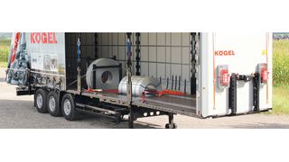 Der Kögel Cargo Coil Rail ist ein multimodal einsetzbarer Auflieger für den Transport von Coils und Spaltbändern. Er bietet durch den höhenverstellbaren „FlexiUse“-Aufbau mehr Platz. (Kögel)