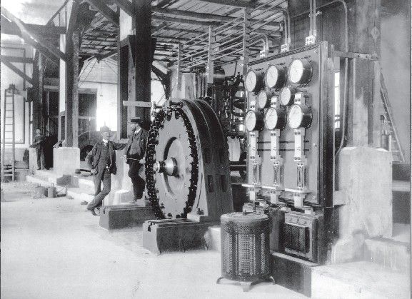 1893: Ein 3-Phasen-Transmissionssystem von ASEA (Bild: ABB)