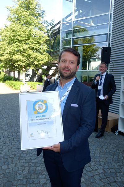 Marco D'Aurelio, CANCOM, geht mit einem 2. Platz in der Kategorie 