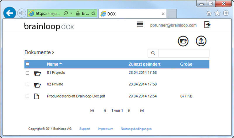 Via Web Access erlaubt Dox einen sicheren Zugriff auf vertrauliche Dokumente. (Bild: Brainloop)